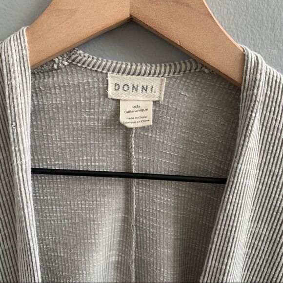 DONNI. Ribbed Sweater Coat, One Size Fits All - Picture 6 of 8